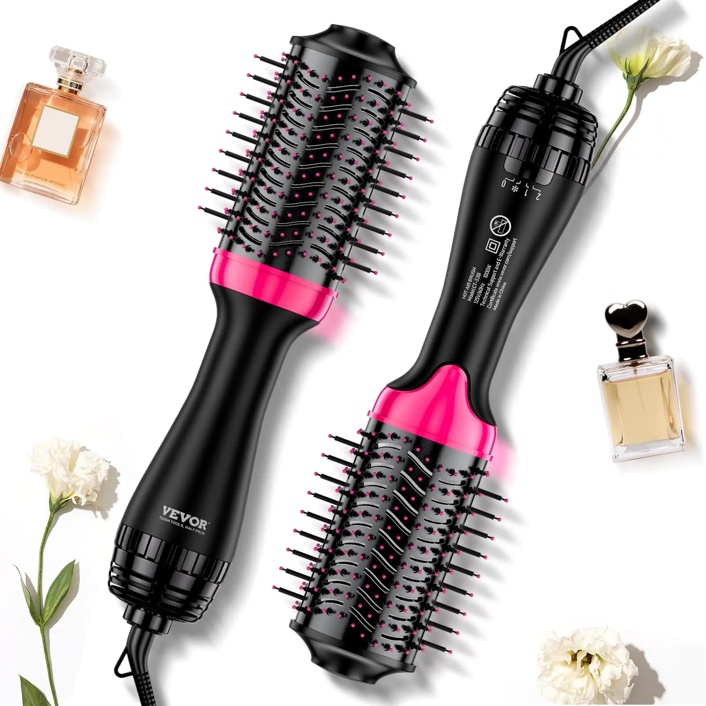 VEVOR 4-in-1 Blowout Brush – Dry, Straighten, Curl & Volumize with Less Frizz