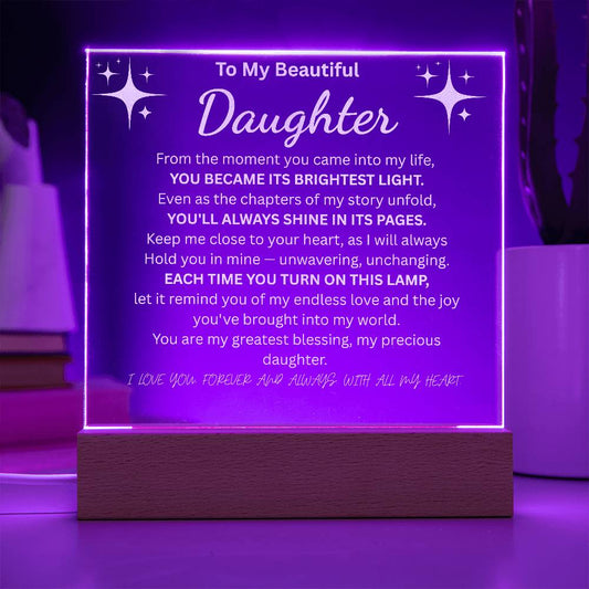 To my Daughter Acrylic Plaque